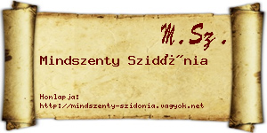 Mindszenty Szidónia névjegykártya